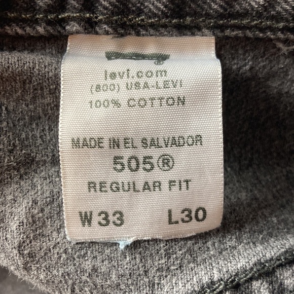 Levi’s 505 Regular Fit 33 X 30 Black - Picture 5 of 13